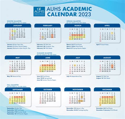 Pomona Academic Calendar